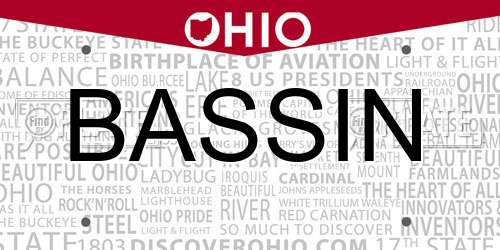 BASSIN Ohio License Plate