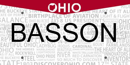 BASSON Ohio License Plate