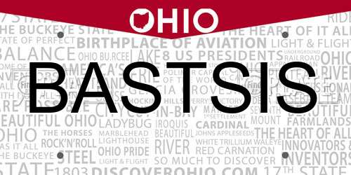 BASTSIS Ohio License Plate