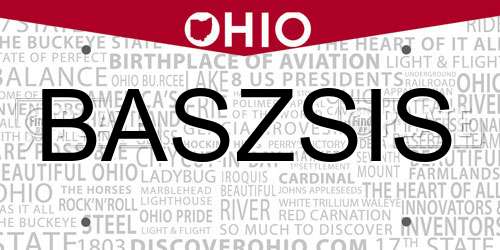 BASZSIS Ohio License Plate