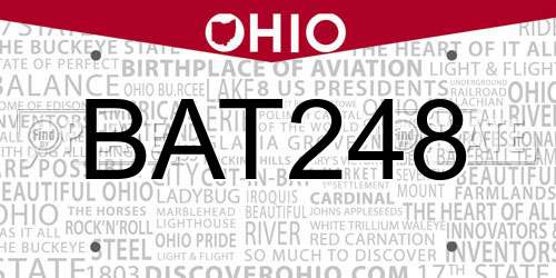 BAT248 Ohio License Plate