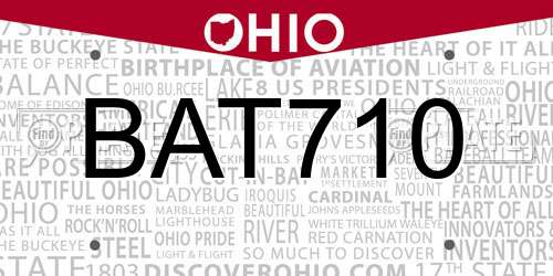 BAT710 Ohio License Plate