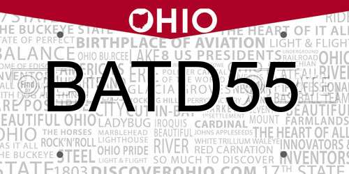 BATD55 Ohio License Plate