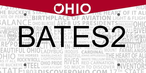 BATES2 Ohio License Plate