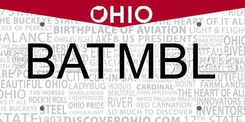 BATMBL Ohio License Plate