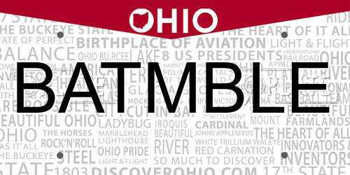BATMBLE Ohio License Plate