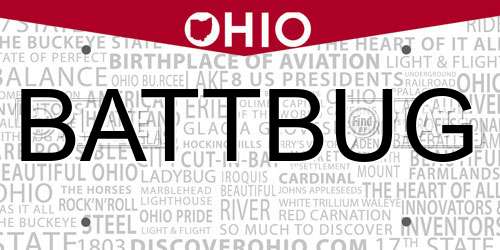 BATTBUG Ohio License Plate