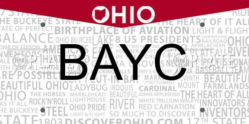 BAYC Ohio License Plate