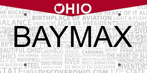 BAYMAX Ohio License Plate
