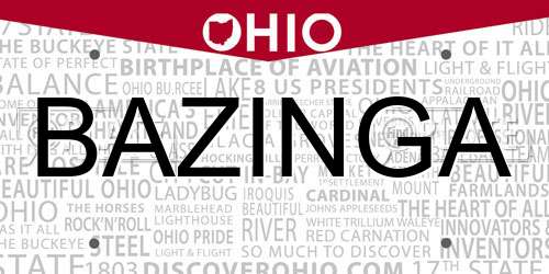 BAZINGA Ohio License Plate