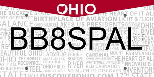BB8SPAL Ohio License Plate