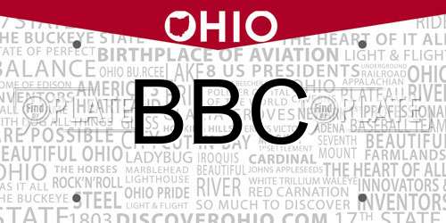 BBC Ohio License Plate