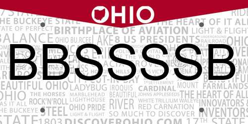 BBSSSSB Ohio License Plate
