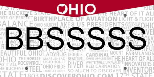 BBSSSSS Ohio License Plate