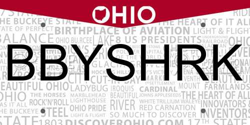 BBYSHRK Ohio License Plate