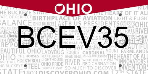 BCEV35 Ohio License Plate