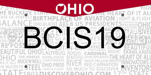 BCIS19 Ohio License Plate