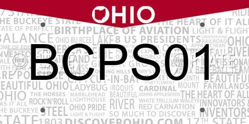 BCPS01 Ohio License Plate