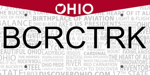 BCRCTRK Ohio License Plate