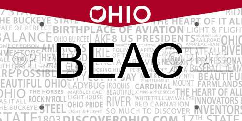 BEAC Ohio License Plate