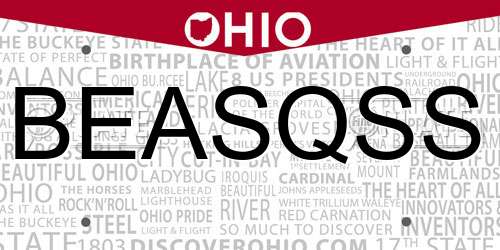 BEASQSS Ohio License Plate