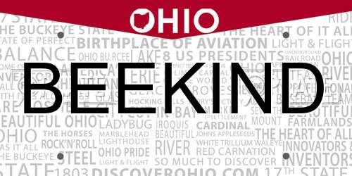 BEEKIND Ohio License Plate