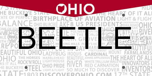 BEETLE Ohio License Plate