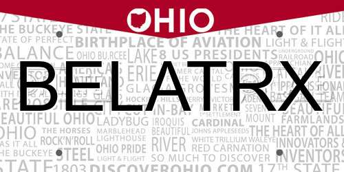 BELATRX Ohio License Plate