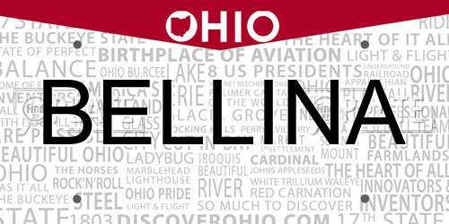 BELLINA Ohio License Plate