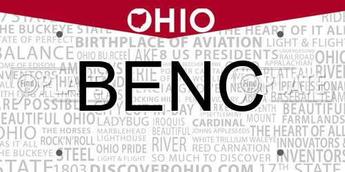 BENC Ohio License Plate