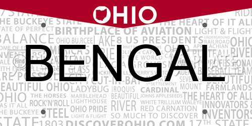 BENGAL Ohio License Plate