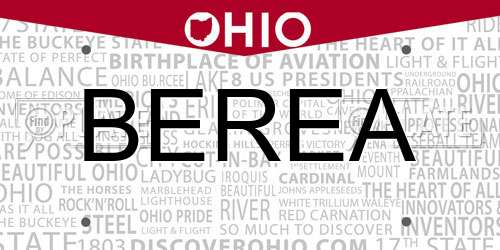 BEREA Ohio License Plate