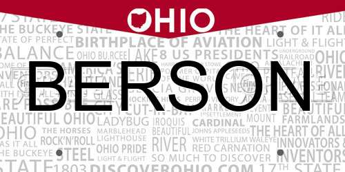 BERSON Ohio License Plate