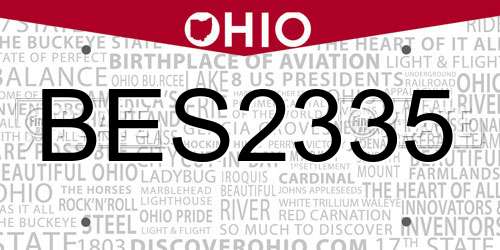 BES2335 Ohio License Plate