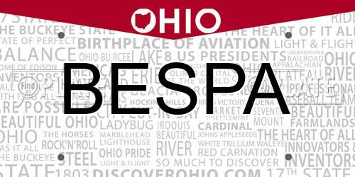 BESPA Ohio License Plate