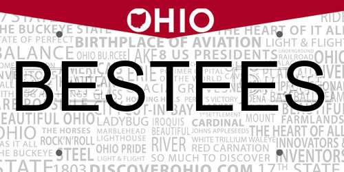 BESTEES Ohio License Plate