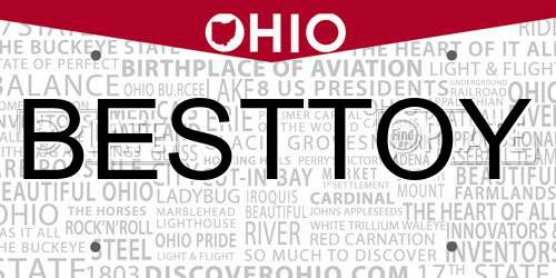 BESTTOY Ohio License Plate