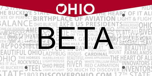 BETA Ohio License Plate