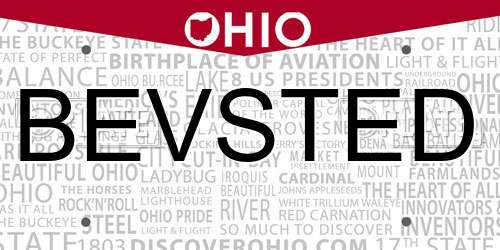 BEVSTED Ohio License Plate