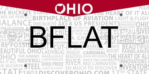 BFLAT Ohio License Plate