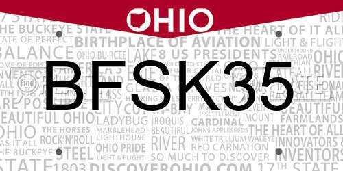 BFSK35 Ohio License Plate