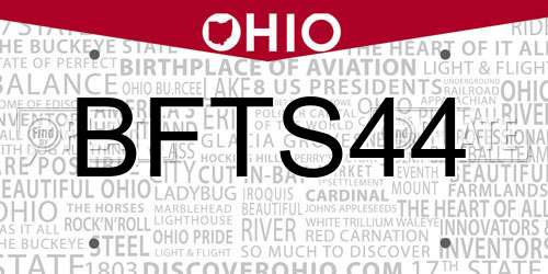 BFTS44 Ohio License Plate