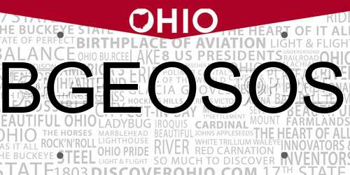 BGEOSOS Ohio License Plate