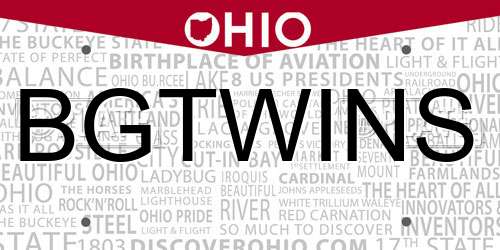 BGTWINS Ohio License Plate