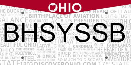 BHSYSSB Ohio License Plate