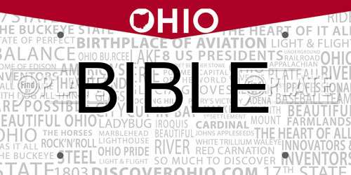 BIBLE Ohio License Plate