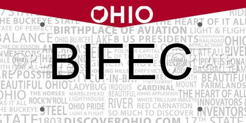BIFEC Ohio License Plate