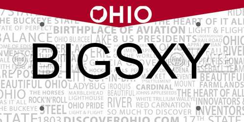 BIGSXY Ohio License Plate