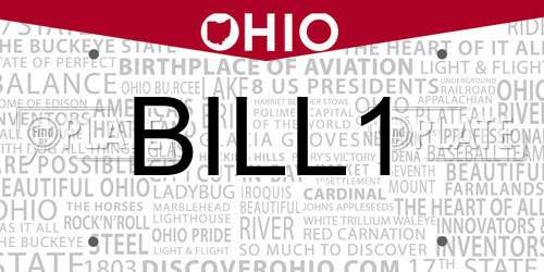 BILL1 Ohio License Plate