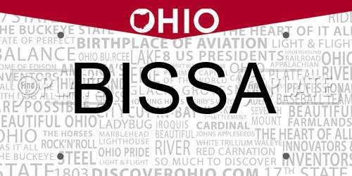 BISSA Ohio License Plate
